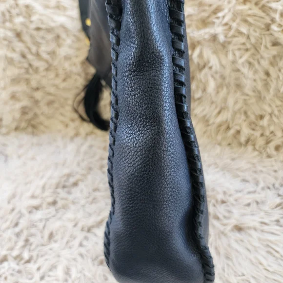 HOBO Black Leather Hobo Shoulder Crossbody Bag - Picture 5 of 8